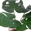 Artificial Swiss Cheese Plant With Glass Pot