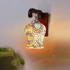 Devansh Solid Wood Electric Wall Light in Brown Colour with Multi Shade Count of 1 Light