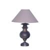 Mimosa Brown Wood Table Lamp with Beige Cotton Shade