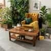 Grewa Solid Sheesham Wood Coffee Table In Provincial Teak Finish