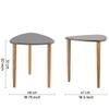 Metalsmith Elegant Side Table – Solid Wood, Green Finish