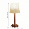 Babel Wooden Table Lamp with Brown Base and Premium White Fabric Lampshade