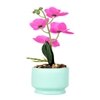 Artistic  Face Planter With Pink Artificial Orchids