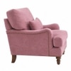 Dexter Boucle Fabric Lounge Chair in Pink Colour
