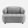 Henry Velvet 1 Seater Sofa Grey Color
