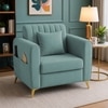 Daraco Velvet 1 Seater Sofa in Tourquise Color