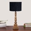 Devansh Black  Jute   Table Lamp With  Wood Natural Base (7X7X21.25 Inches)-17