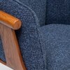 Toliver Engineered Wood Dining Chair in Blue Colour