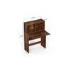 Karmiya Engineered Wood Study and Computer Laptop Table for Home or Office, WFH Desk, with Multiple Storage Shelves for Books and Décor Display for Adults Kids Students (Brown Maple)