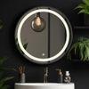Aluminium LED Circle Decorative wall mirror by elegant arts and frames (Mirror size 600 mm)