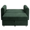 Alfon 1 Seater Velvet Pull Out Sofa Cum Bed with Storage In Green