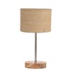 Devansh Beige Jute Table Lamp With Natural Wood Base & Steel Pipe (7X17 Inches)-9