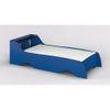 Batty Engineered Wood Non Storage Bed in Electric Blue Colour