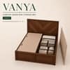 Vanya Solid Wood Comfort Queen Bed Box Storage Provincial Teak Finish Mattress 60 x 78 Inches