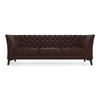 Weston 3 Seater Half Leather Sofa in Chocolate Colour