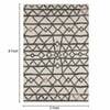 Imperial Knots Charcoal Ivory Hand Woven Dhurrie 5x8 Feet