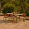 Dastoori Ceramic Tile Outdoor Dining Table in Beige Colour