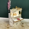 D'Dass Multi Color Mdf and Sheesham Wooden Temple With Cabinet For Pooja