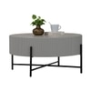 Scandinavian Ozzy Round Coffee Table Matte Black Finish