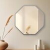 Aluminium Octagon Decorative wall mirror by elegant arts and frames (Mirror size 700 mm)