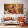 The Castle Decor Brahma Ji Wall Painting Wooden Framed 27x48 Inch (Style 3)