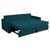 Clevam 3 Seater Pull Out Sofa cum Bed  in T Blue Colour
