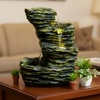 Mustard Yellow Fiber Glass Rock Carvern Indoor Water Fountain