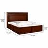 Sahaj Solid Wood Compact Queen Bed Hydraulic Storage Provincial Teak Finish Mattress 60 x 72 Inches