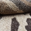 Abstract Handmade Natural Wool Wall Art Brown Black 3 Panel Set 4 x 6 Feet
