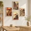 The Castle Decor Japanese Geisha Pagoda Wall Art Set of 4 11x17 Inch