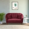 Nilo Velvet 2 Seater Sofa in Maroon Colour