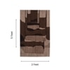 Handmade Wool Area Rug Modern Abstract Mocha Brown 3 x 5 Feet Carpet
