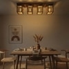 Lyon Brown Solid Wood Ceiling Light