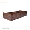 Mavora Single Bed With Storage In Columbian Walnut Finish