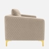 Arab Velvet 1 Seater Sofa Cream Color