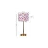 Multicolor cotton with Metal Gold Table Lamp