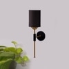 Devansh Metal Electric Wall Light in Black Colour with Black Shade Count of 1 Light