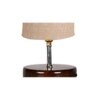 Killian Beige Jute table lamp with brown wood base
