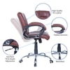 Ammoreavolea Mid Back Executive Chair in Maroon Colour