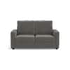 Apollo Compact High Back 2 Seater Fabric Sofa in Ash Grey Velvet Colour