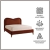 Elaris Curve Comfort Queen Size Bed in velvet With Engineer Wood Frame & Hydraulic Storage