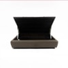 Auburn Leather King  Size Bed Without Storage (Brown Colour)