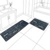 Luxe Home Jasty Fresh Bread Combo Kitchen Runner Mat- Grey (116x36 & 58x36 cm PC-2)