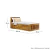 Hexa Engineered Wood Modern Single Bed With Headboard With Storage In Giant Wood