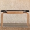 Andaman Teressa Solid Wood Study Table in Black Colour