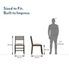 Caprica Solid Wood Dining Chair Set Of 2 In Mango Walnut Finish With Sandshell Beige