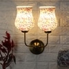Devansh Metal Electric Wall Light in Gold Colour with Multicolor Shade Count of 2 Lights