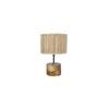 Brant Beige Bamboo Shade Table Lamp with Natural Wooden Base