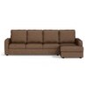 Apollo Compact Sofa (Colour : Mocha, Cushion : Soft, Back Type : High Back, Seating Capacity : Right Aligned 3 Seater + Right Aligned Chaise + Ottoman)