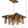 Eliante 9-Light Mild Steel Chandelier, Modern Ceiling Fixture, 9 Bulb, Model